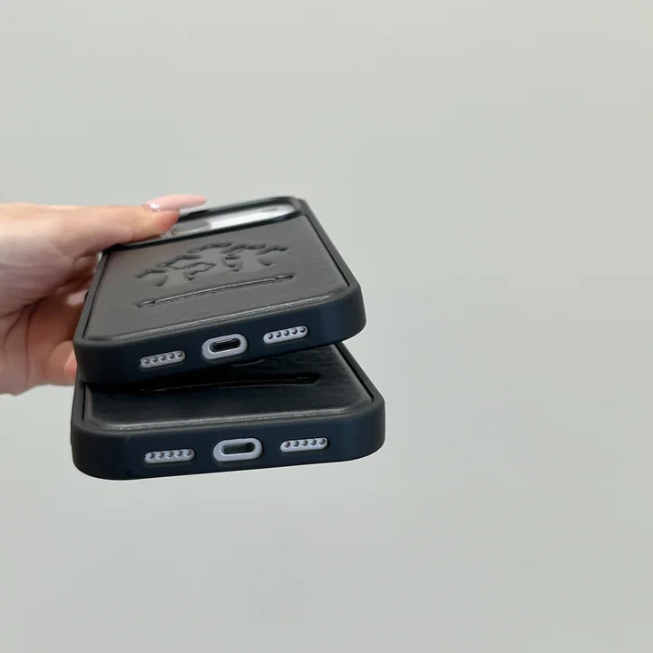 Premium cover til iPhone i imiteret læder
