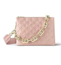 Light Pink Debossed Versatile Chain Bag 021