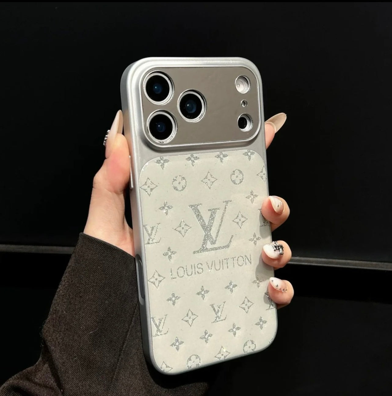 Acrylic shimmer printed lanyard phone case