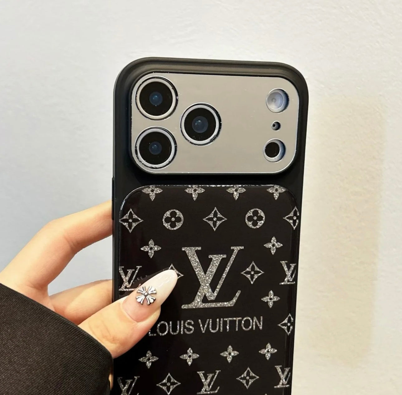 Acrylic shimmer printed lanyard phone case