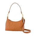 Vintage Diamond-Stitched Genuine Leather Underarm Crossbody Bag