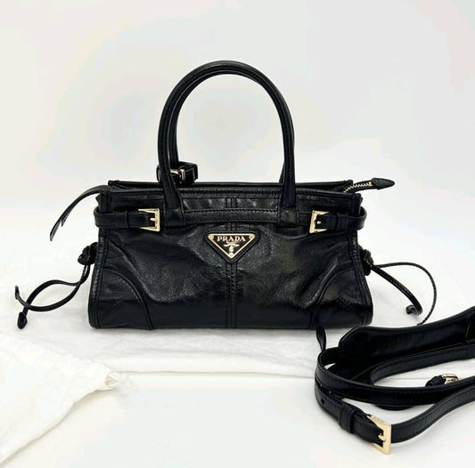 Bonnie leather mini handbag Black