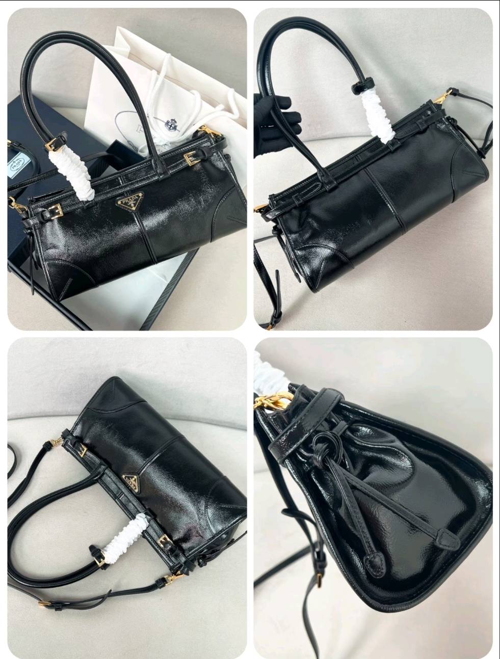 Bonnie leather mini handbag Black