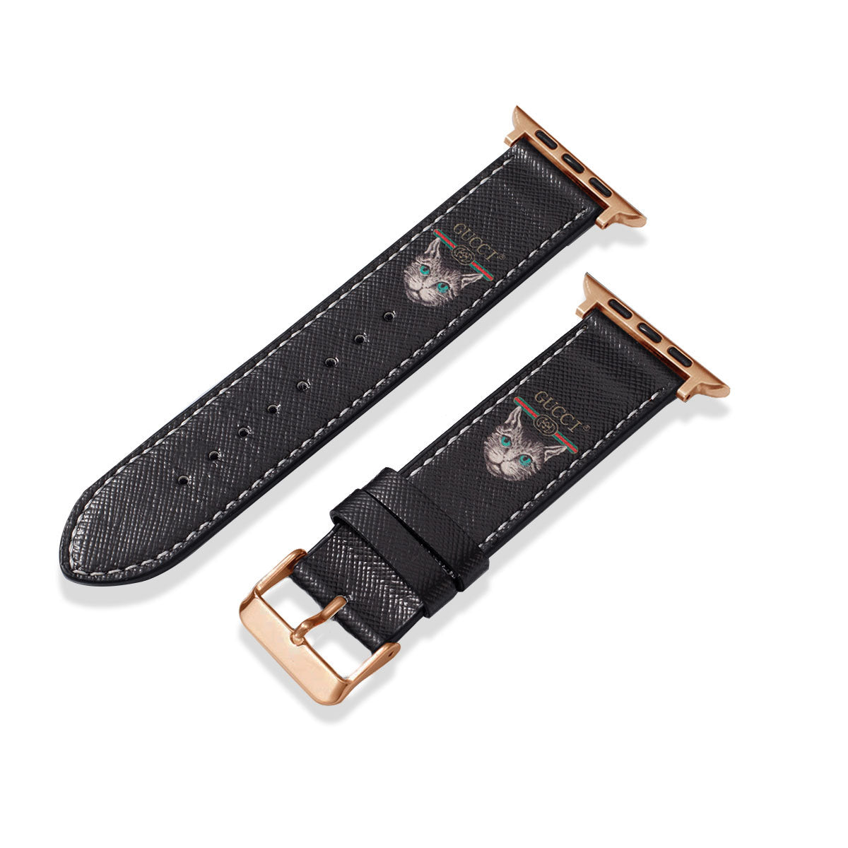 Apple-Watch-Armbänder aus Leder mit Monogramm