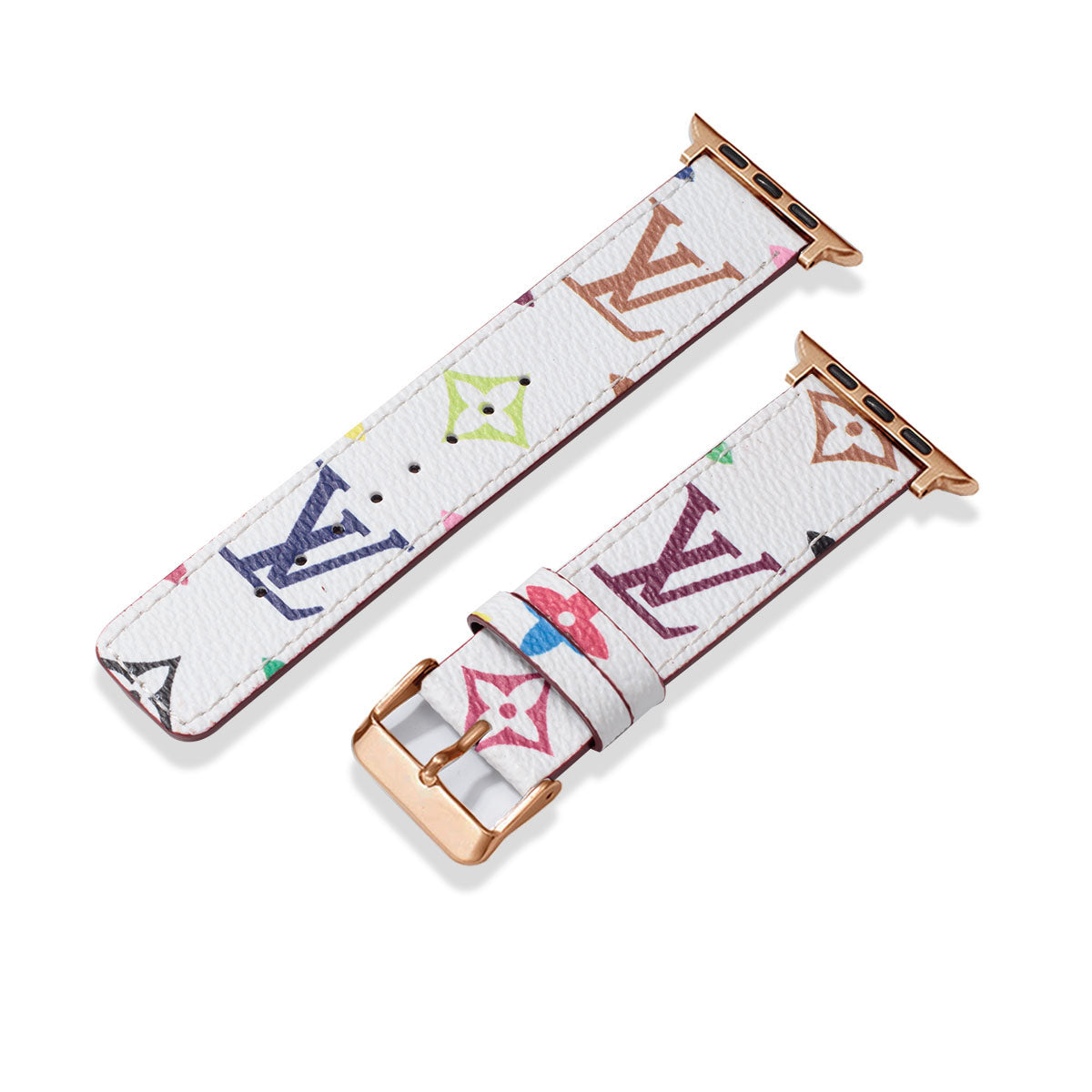 Læder Monogram Apple Watch Remme