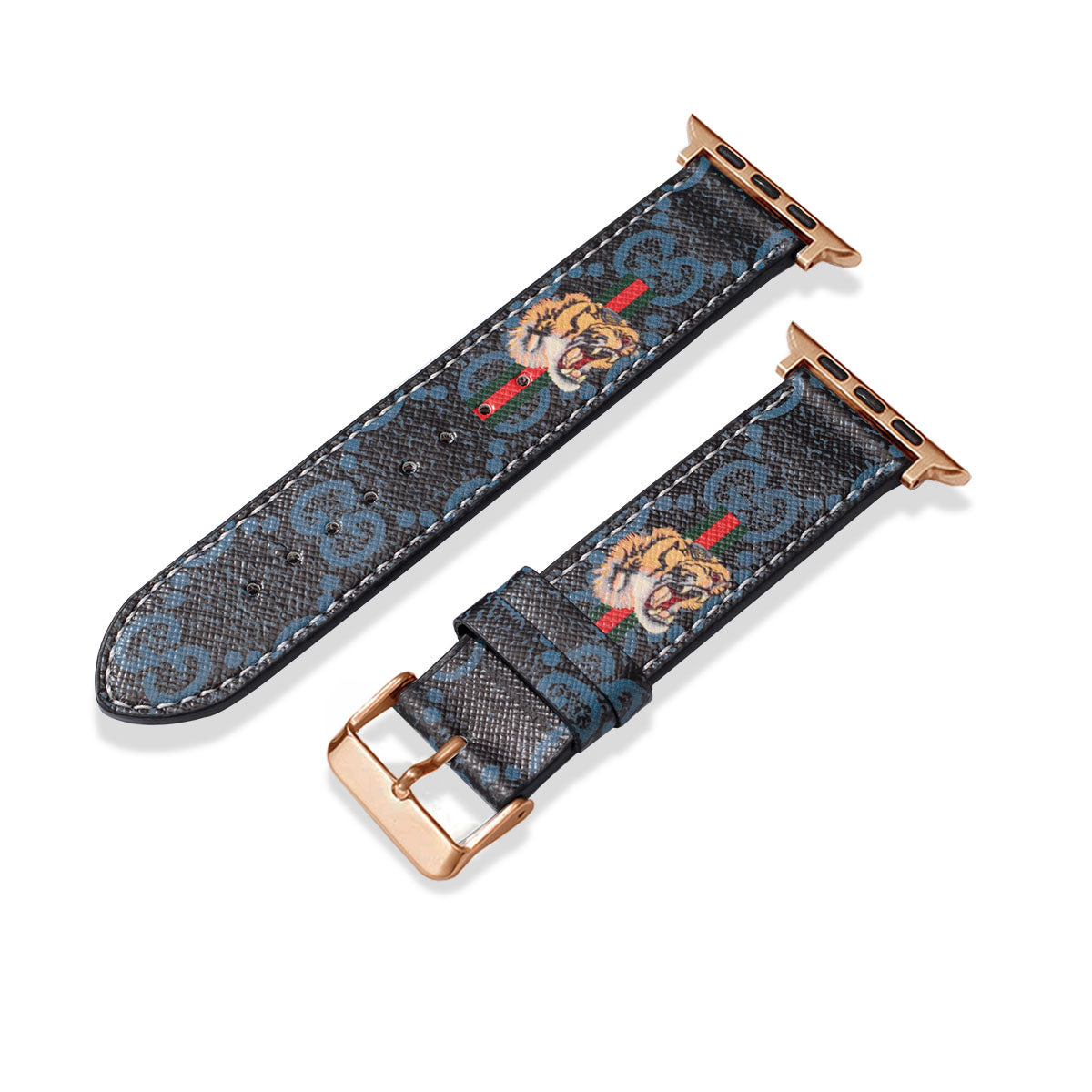 Apple-Watch-Armbänder aus Leder mit Monogramm