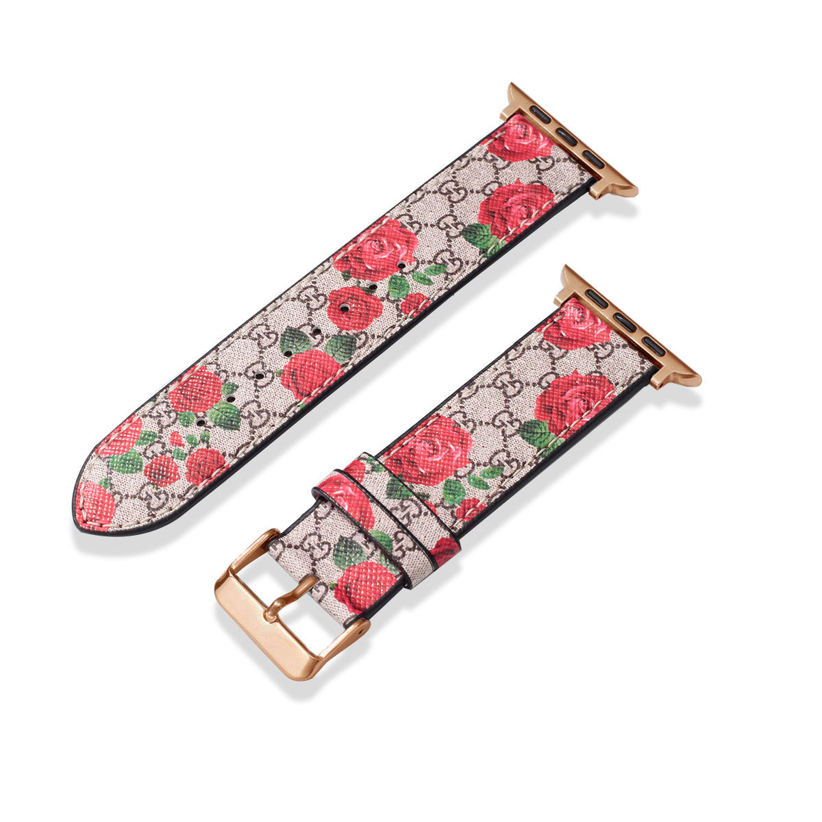 Apple-Watch-Armbänder aus Leder mit Monogramm