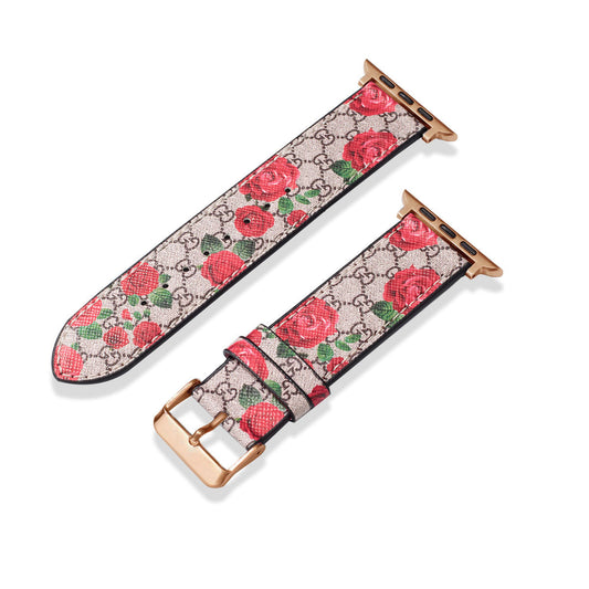 Læder Monogram Apple Watch Remme