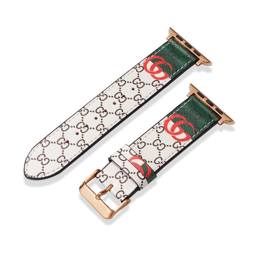 Læder Monogram Apple Watch Remme