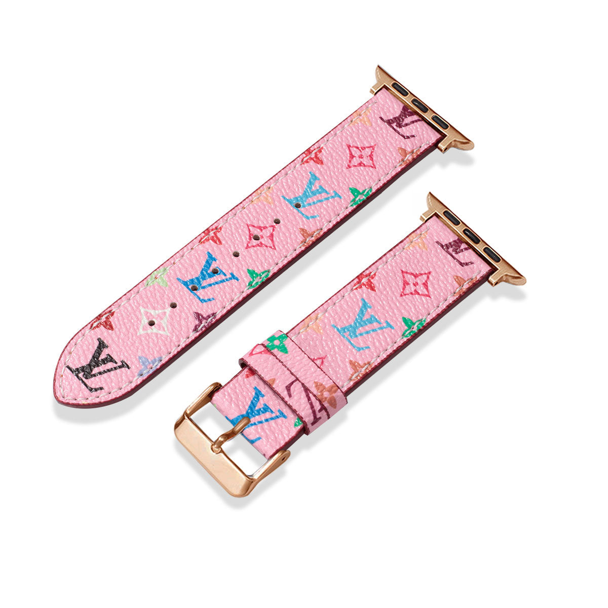 Læder Monogram Apple Watch Remme