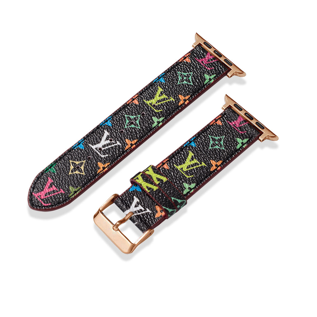 Læder Monogram Apple Watch Remme