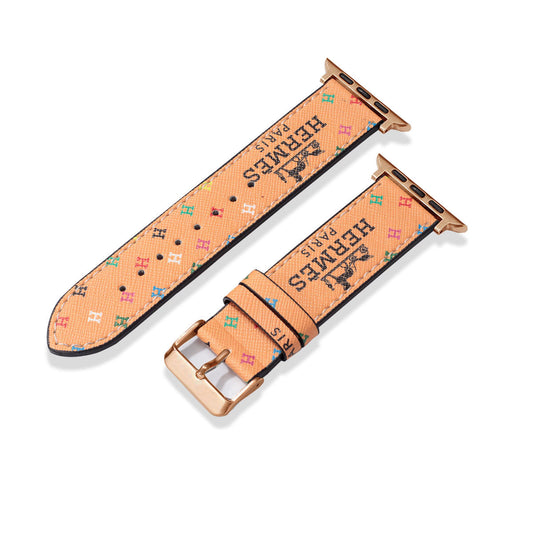 Læder Monogram Apple Watch Remme