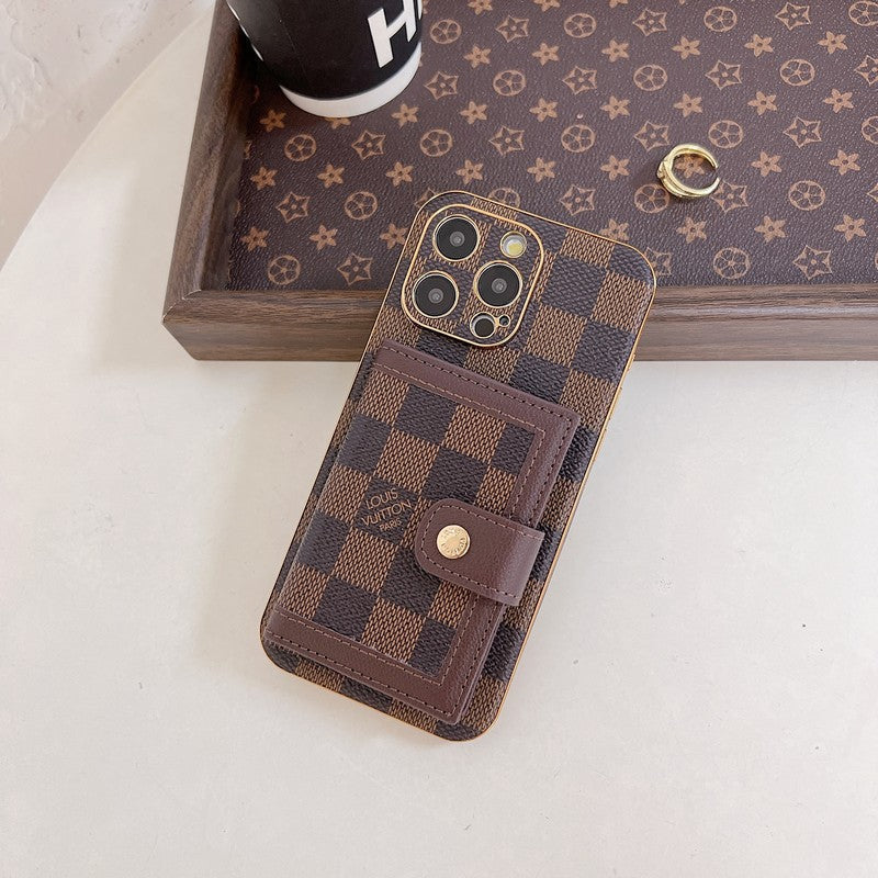 Luxe iPhone-hoesje met klassieke kleurenkaarttas