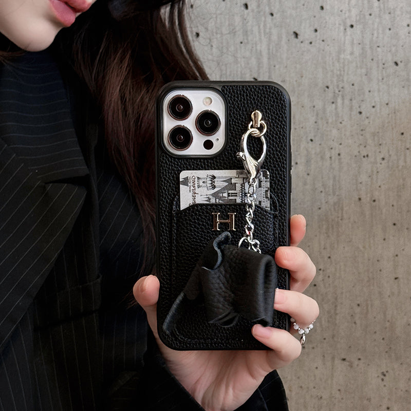 H Card Holder Læder Pendant iPhone-etui