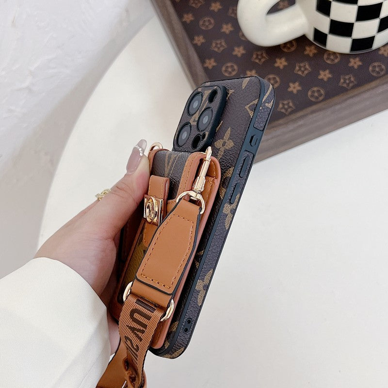 Luxury Card Holder Crossbody iPhone Case