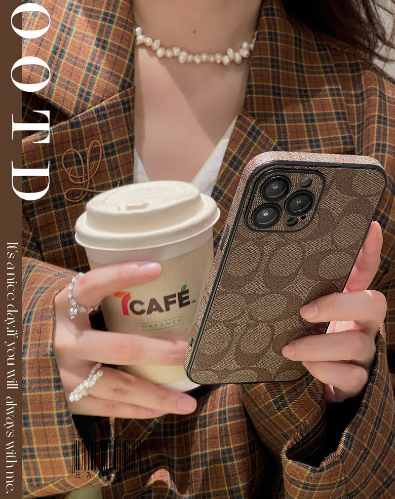 Klassisk iPhone etui Kaffe -QB240402