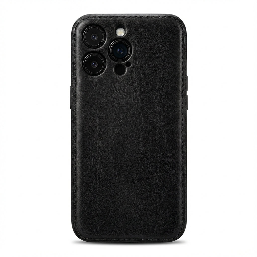 Kakavy Handcrafted Vegetable-Tanned Leather iPhone Case – Vintage Patina Edition