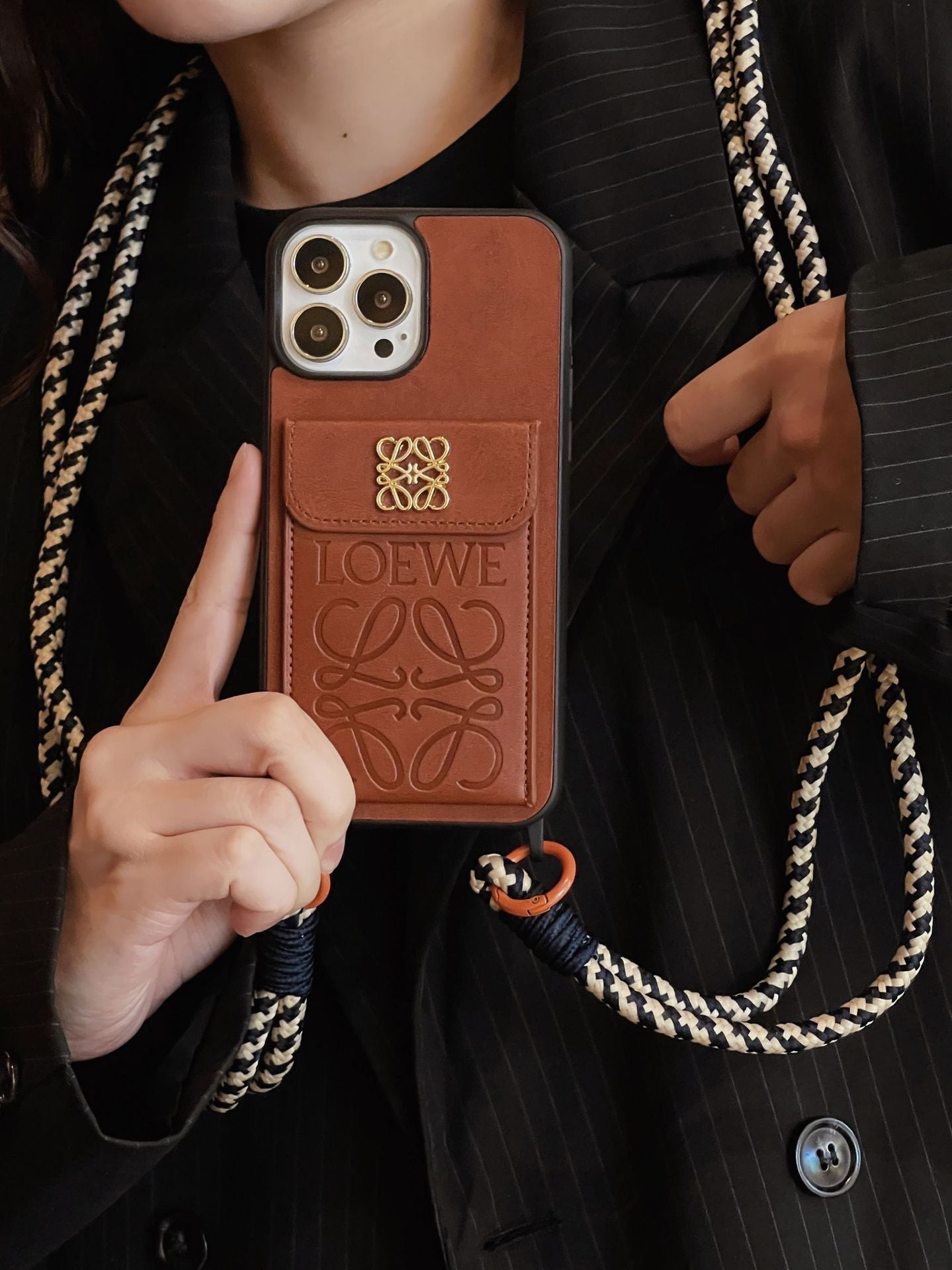 Étui pour iPhone en cuir avec porte-cartes Loe
