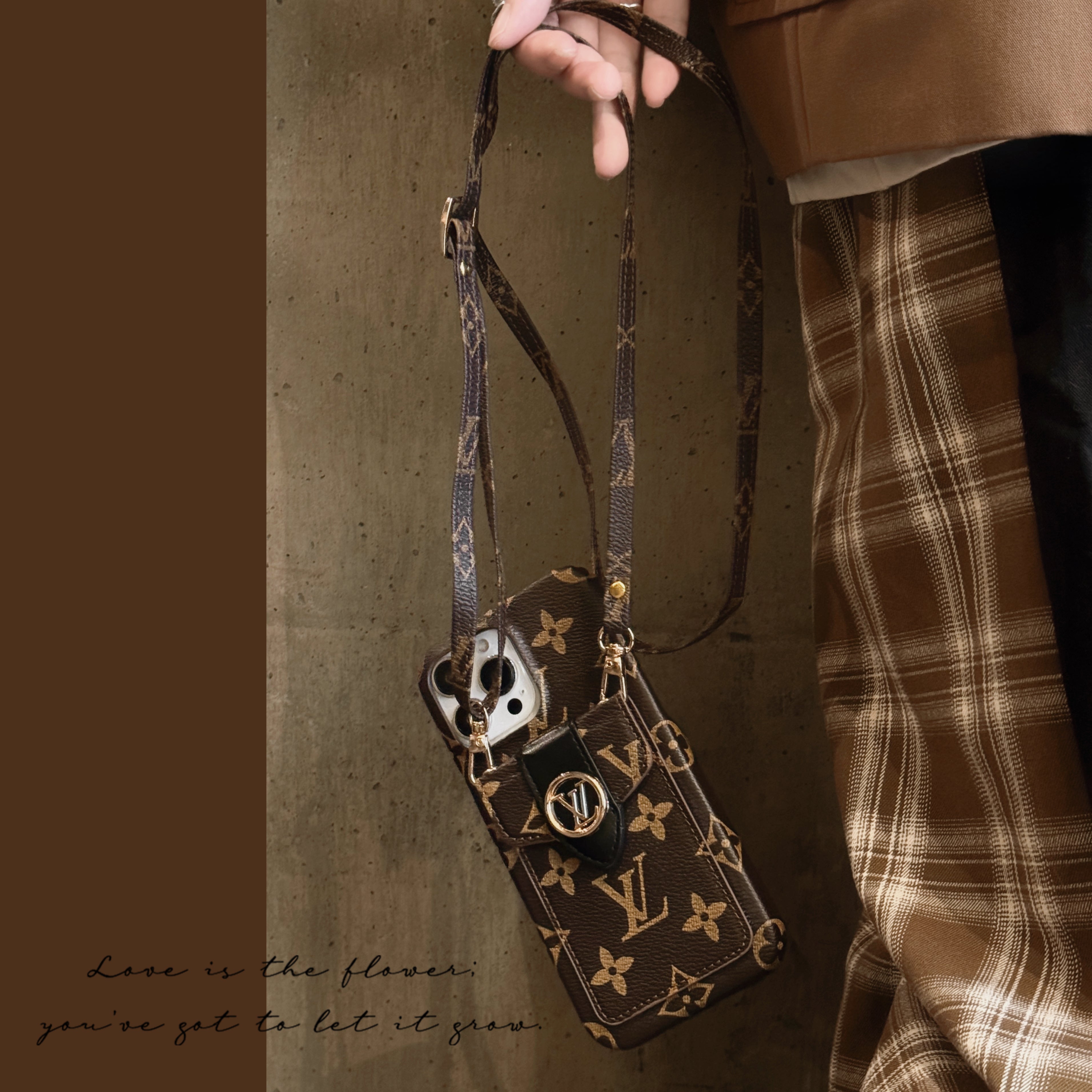 Luxury Card Holder Chain iPhone Case