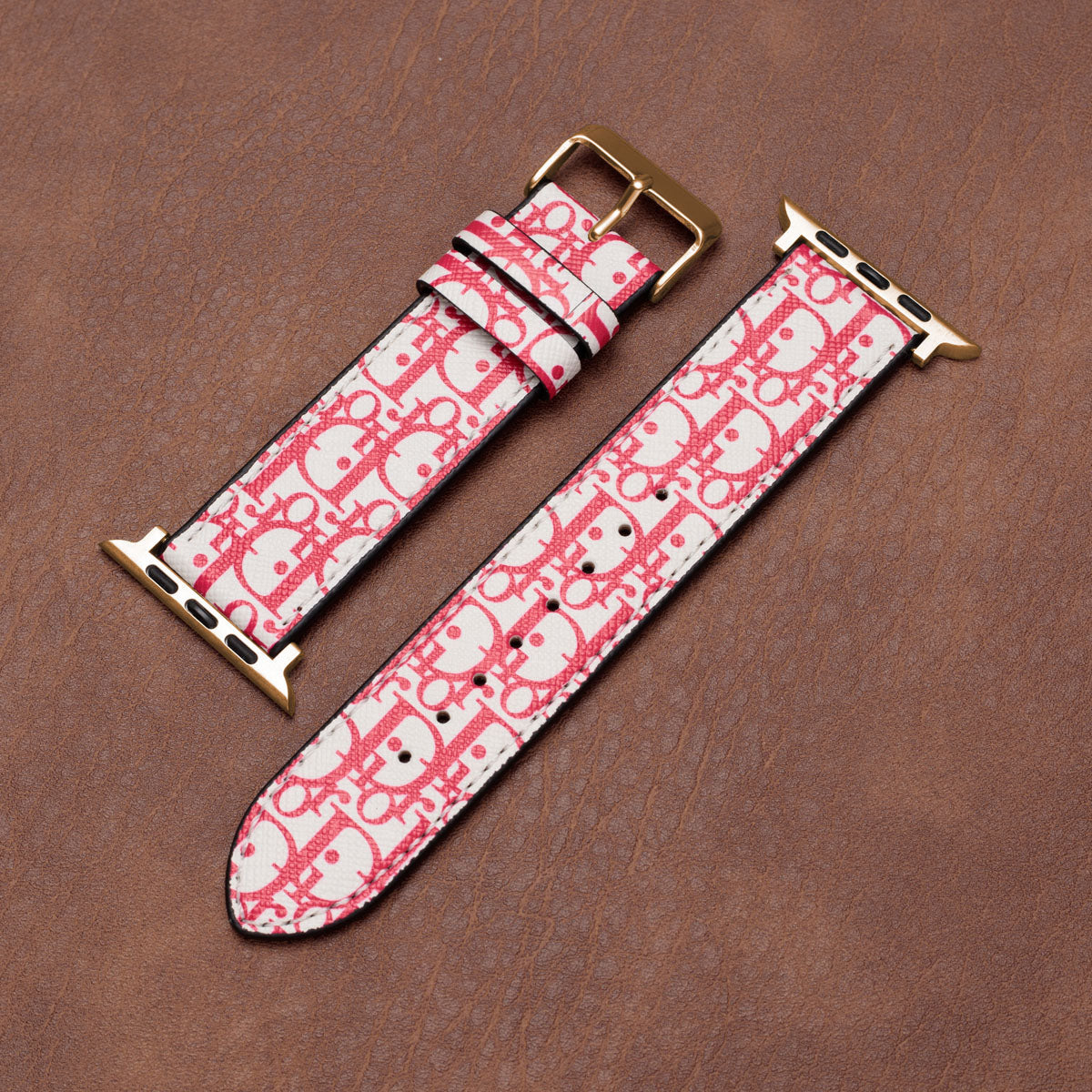Læder Monogram Apple Watch Remme