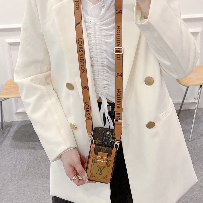 Luxury Card Holder Crossbody iPhone Case