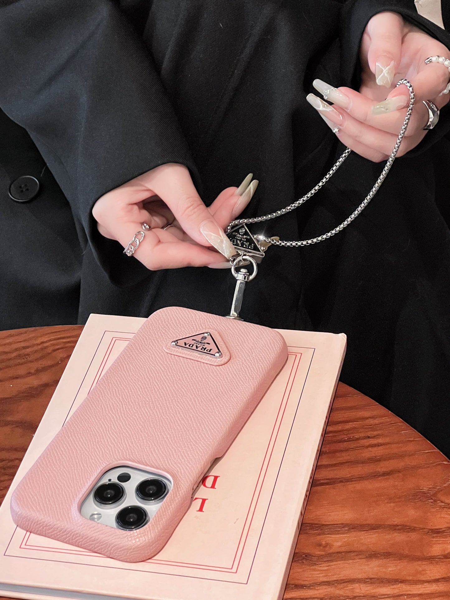 Lúxus leður Crossbody iPhone hulstur