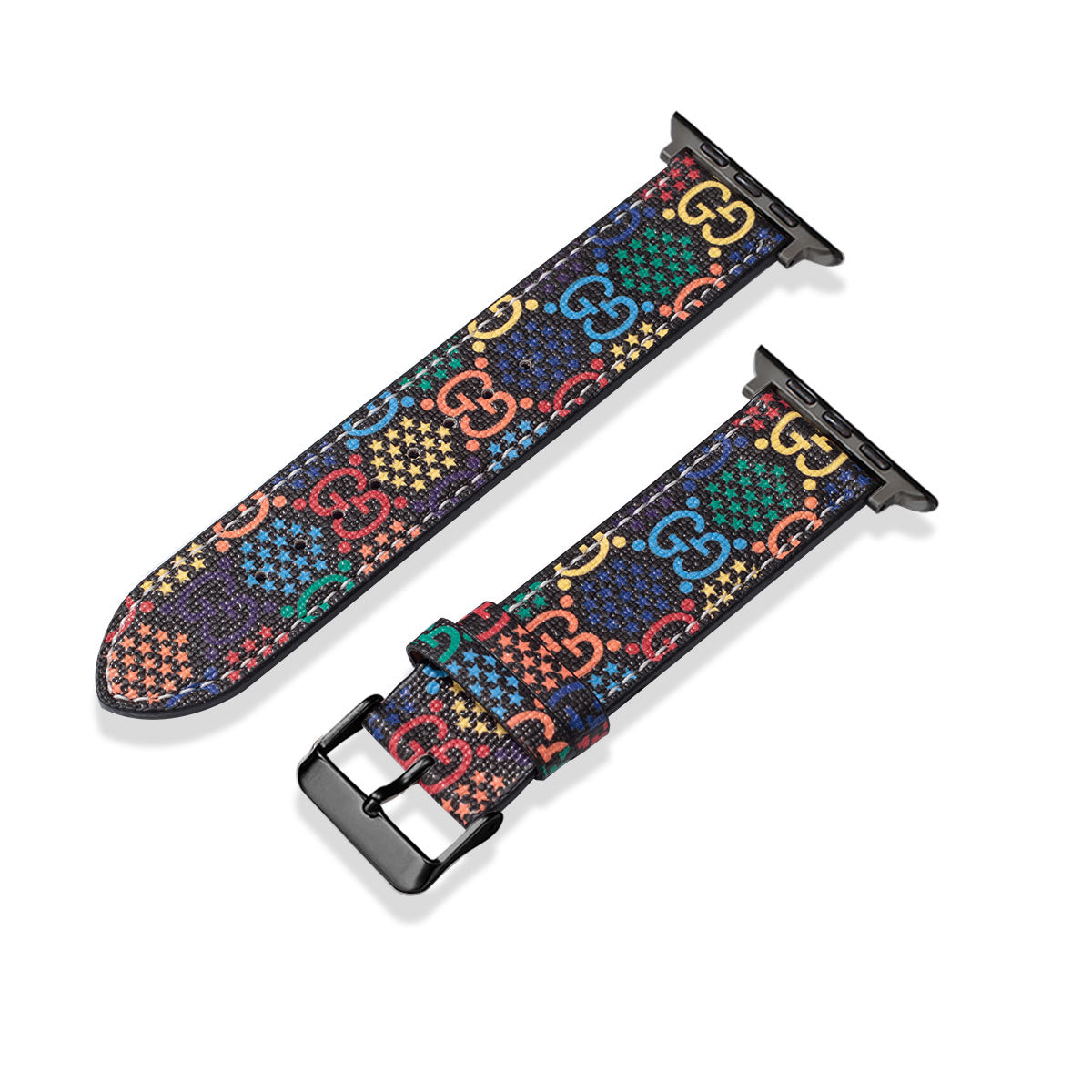 Apple-Watch-Armbänder aus Leder mit Monogramm