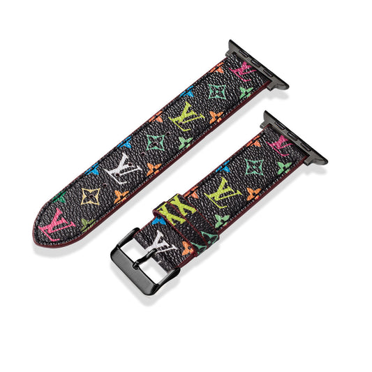 Læder Monogram Apple Watch Remme