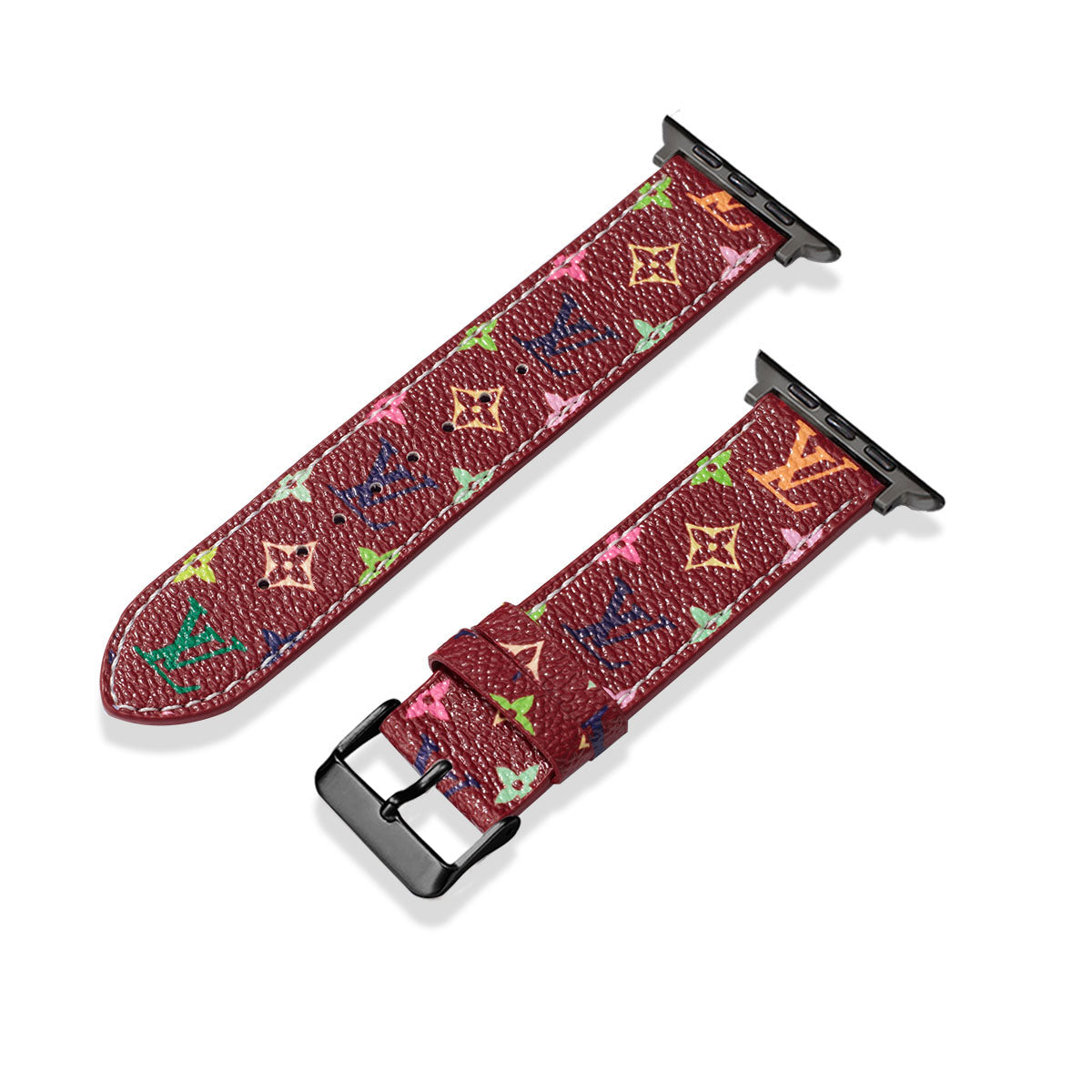 Læder Monogram Apple Watch Remme