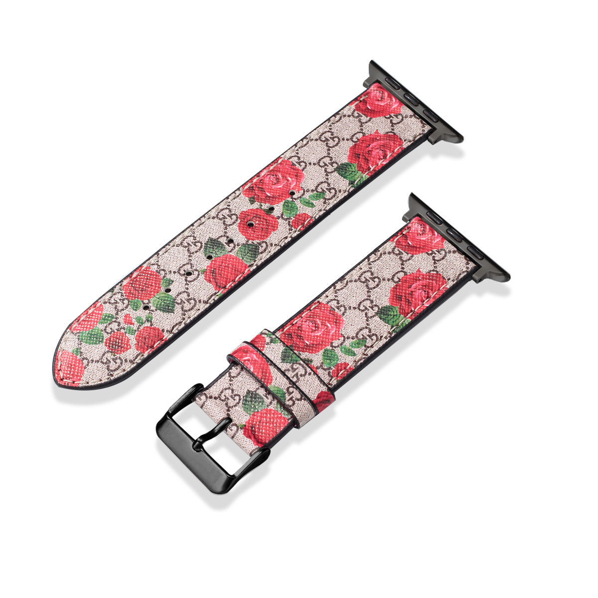 Apple-Watch-Armbänder aus Leder mit Monogramm