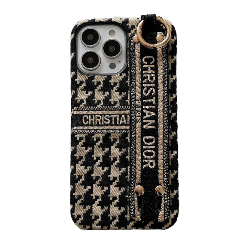 Μόδα θήκη για iPhone Houndstooth Wristband