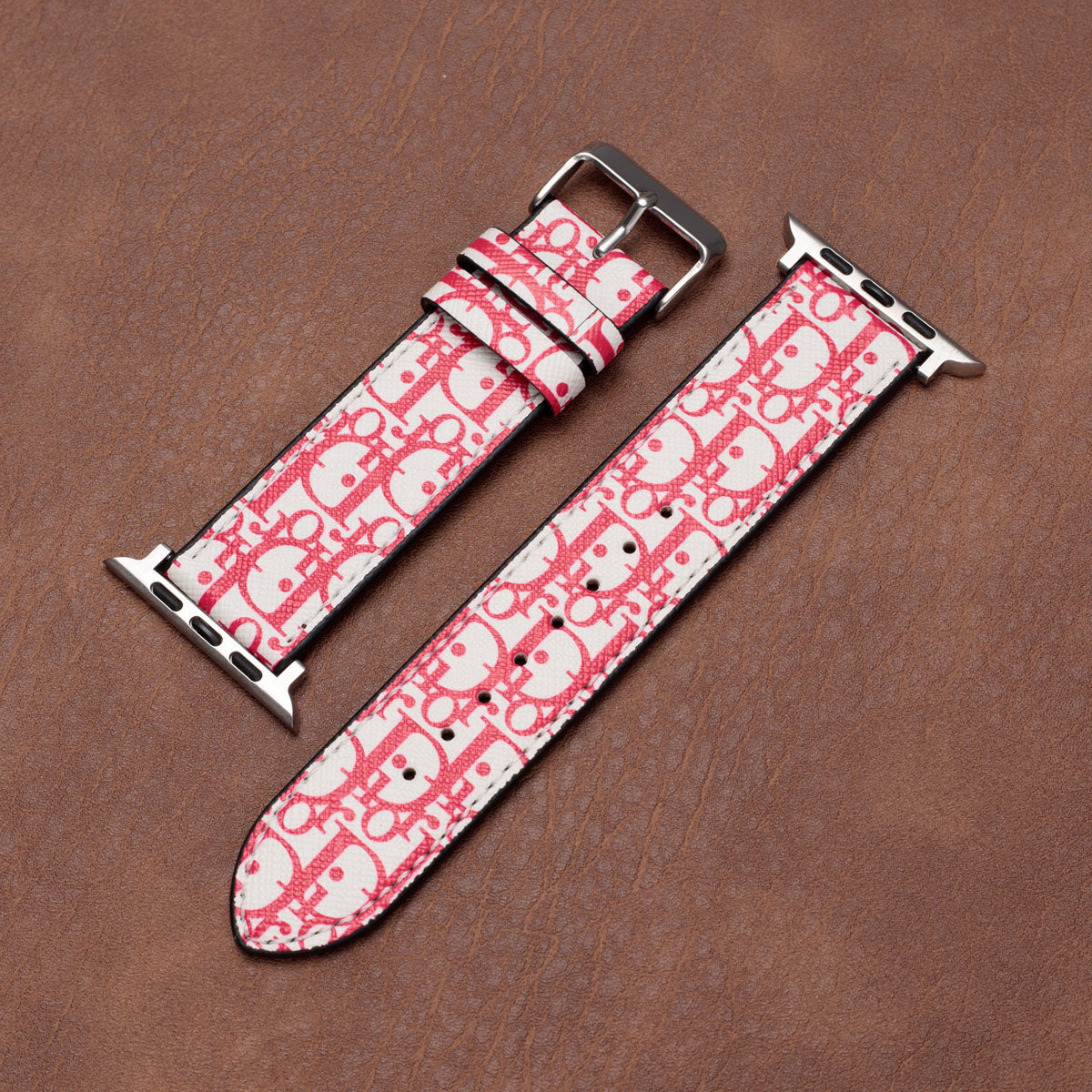 Læder Monogram Apple Watch Remme