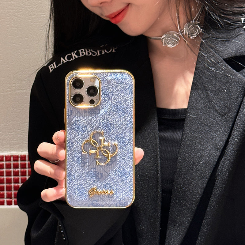 Gue Gold logós bőr iPhone tok