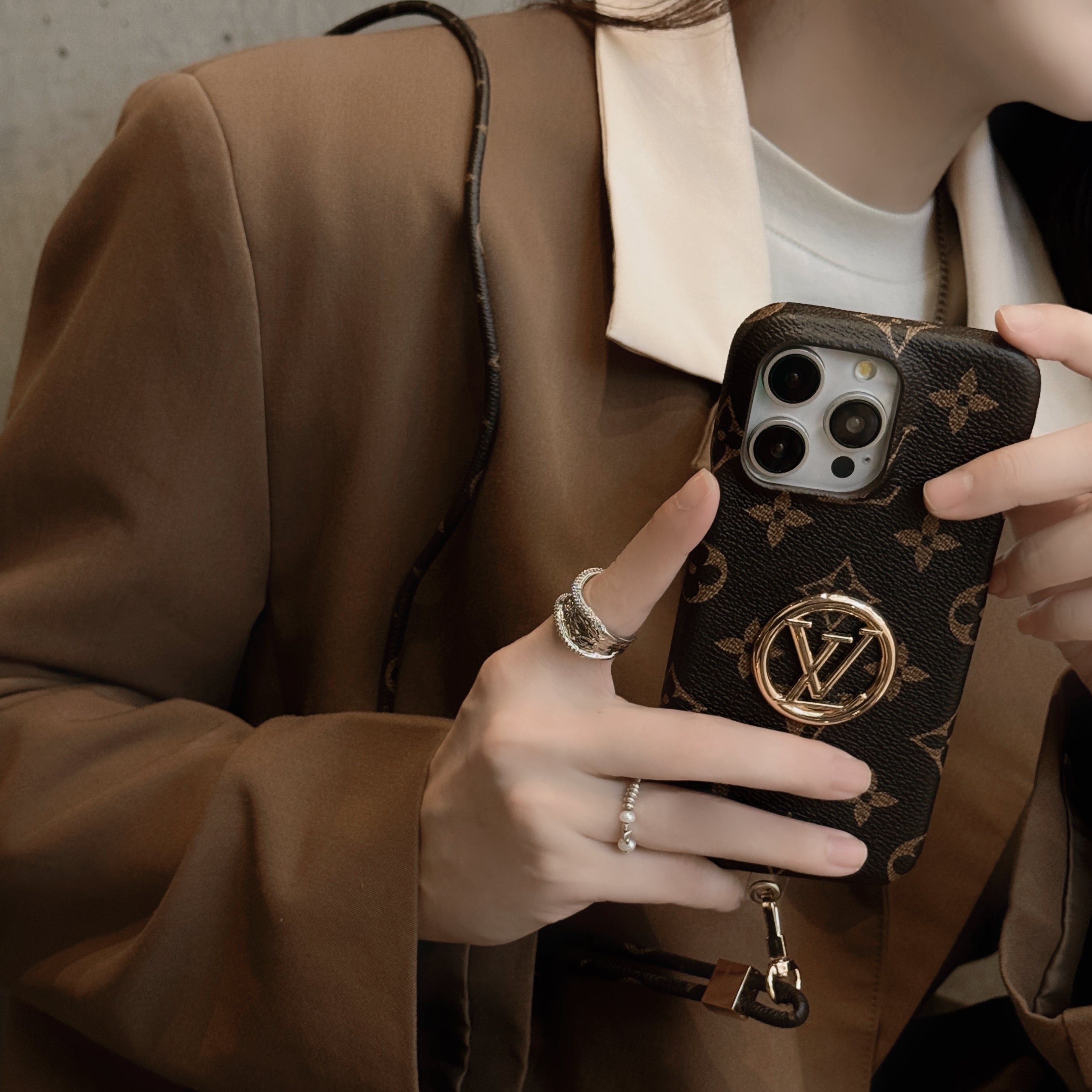 Luxury Card Holder Chain iPhone Case
