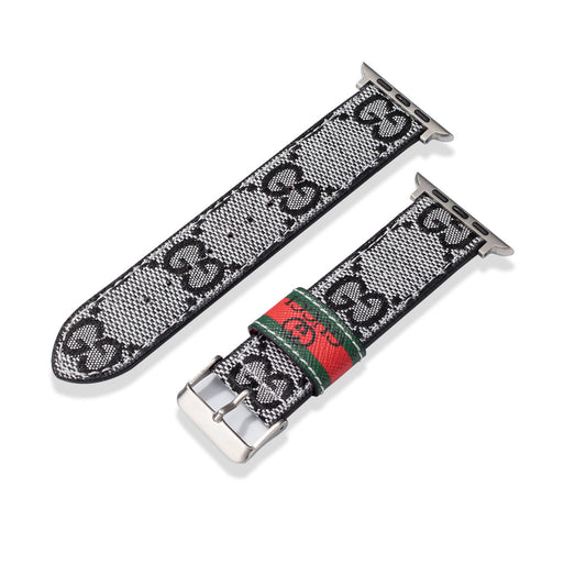 Læder Monogram Apple Watch Remme