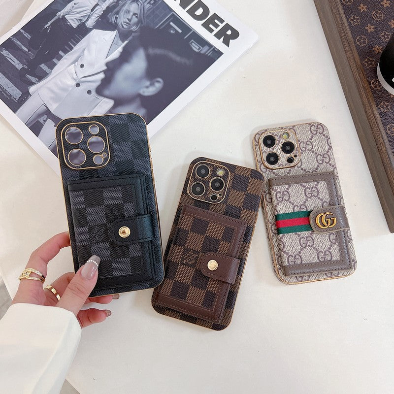 Luxury Classic Color Card Bag iPhone Case