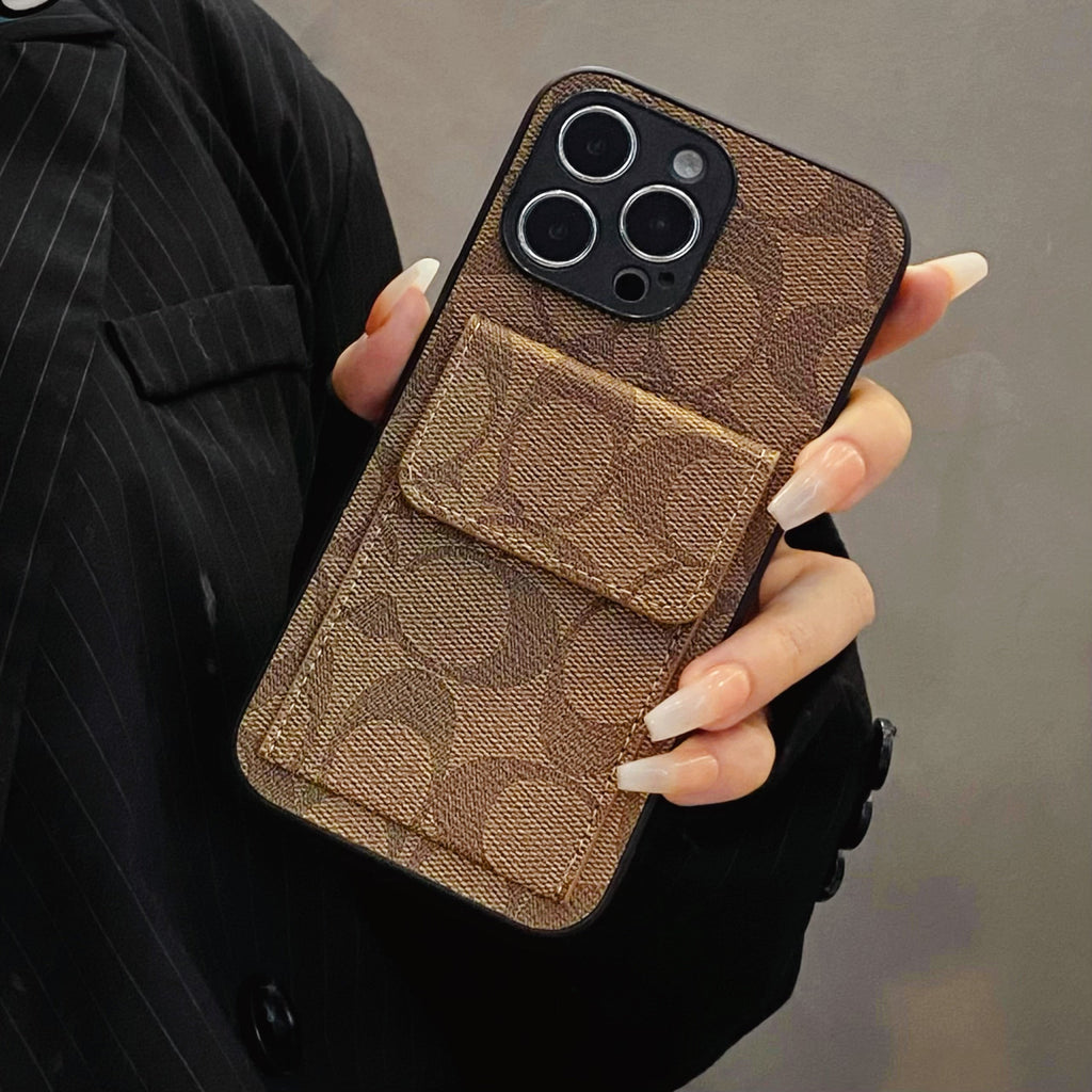 Classic iPhone Case With Wallet Light Brown-HP240513