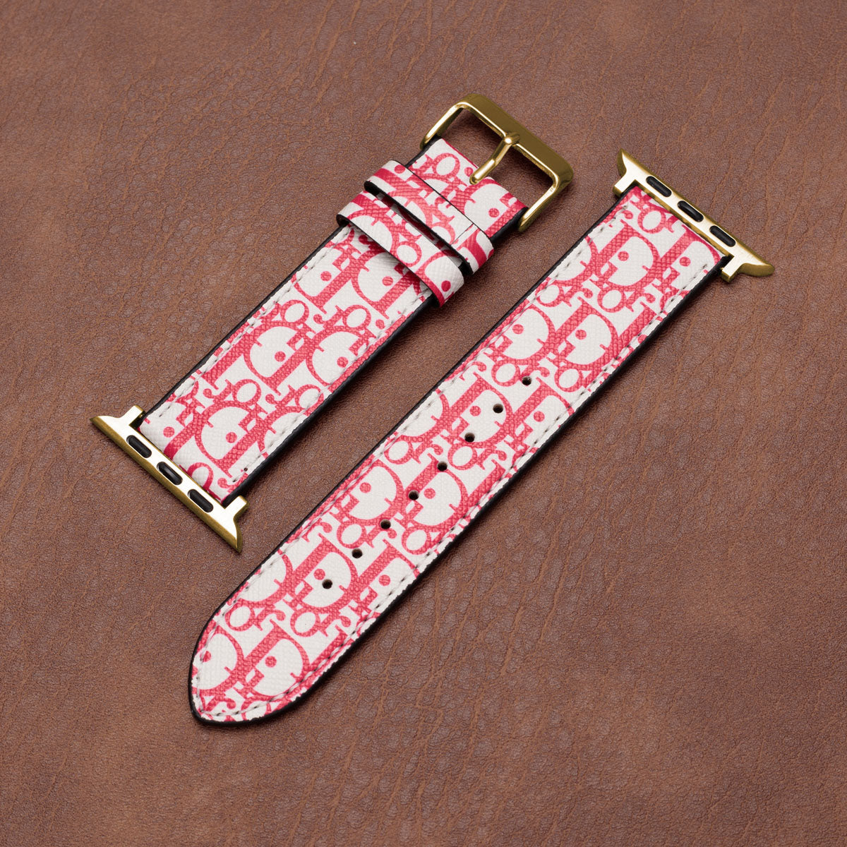 Læder Monogram Apple Watch Remme