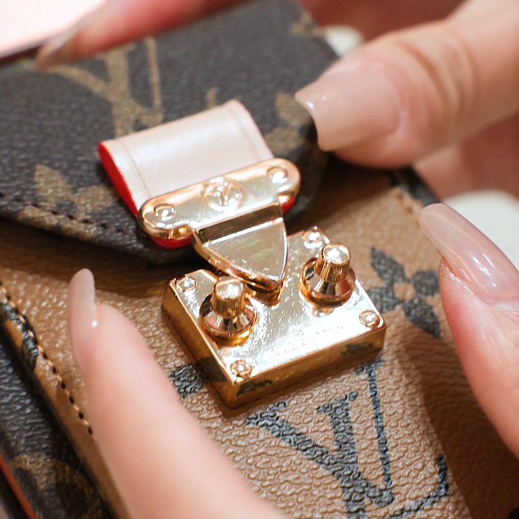 Luxury-Inspired Leather Card Pocket iPhone Case