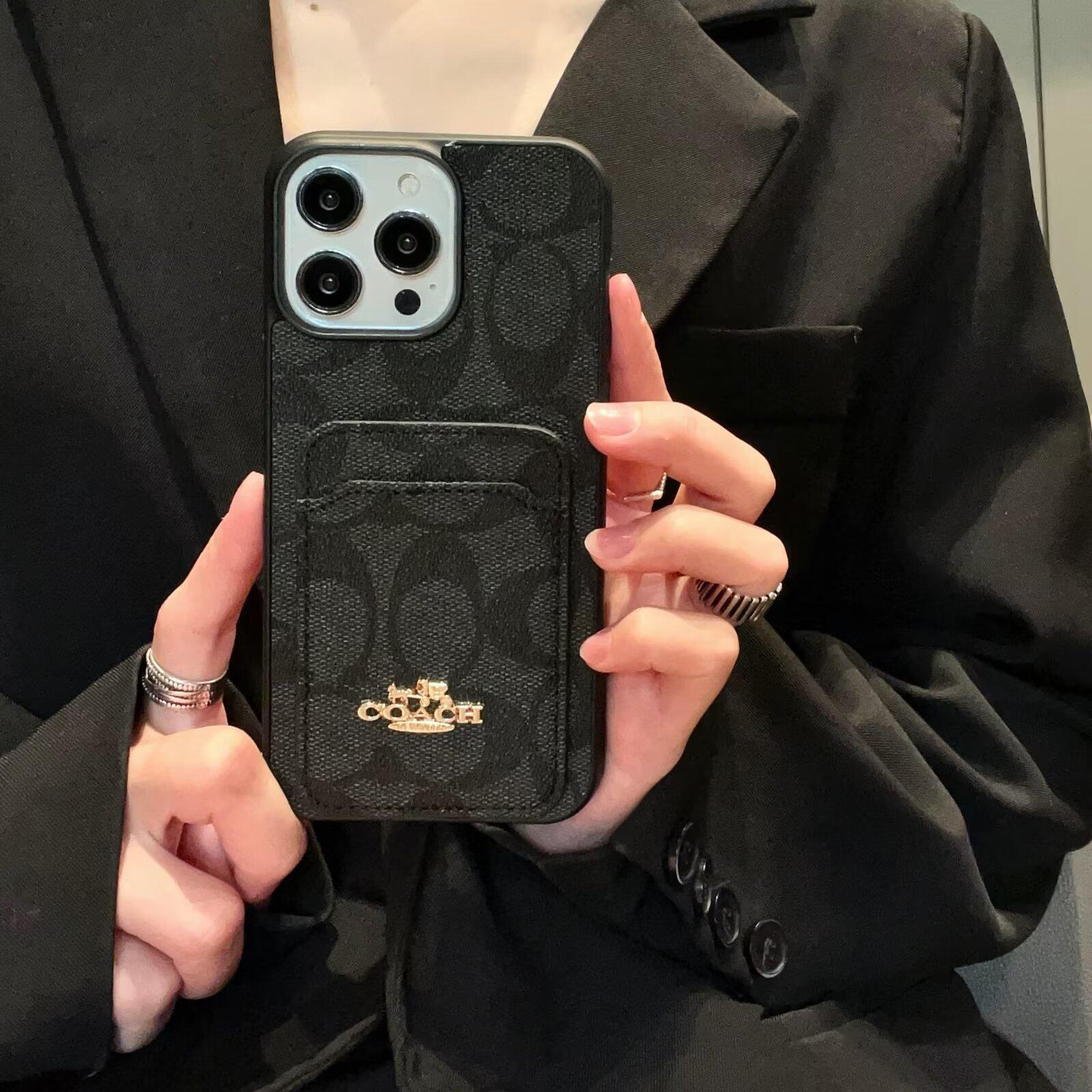 Classic Card Bag Leather iPhone Case