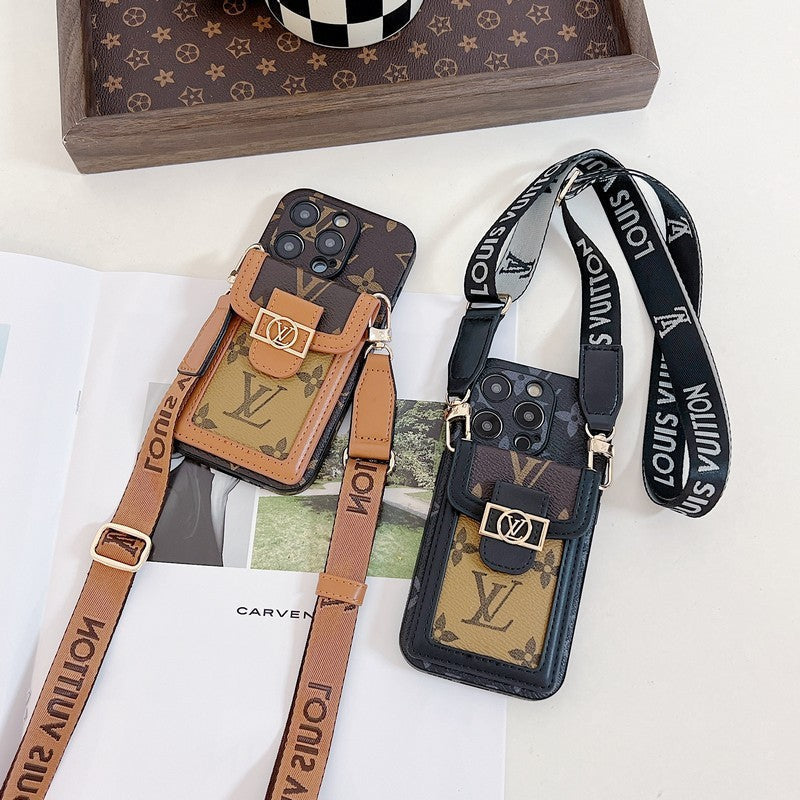 Luxury Card Holder Crossbody iPhone Case