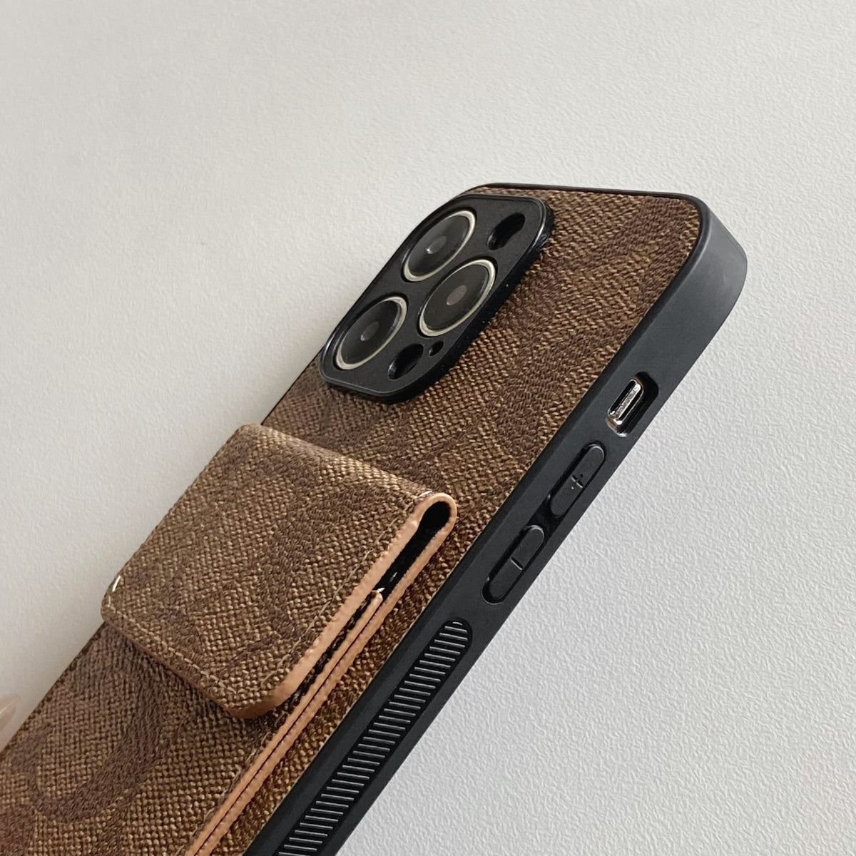 Classic iPhone Case With Wallet Light Brown-HP240513