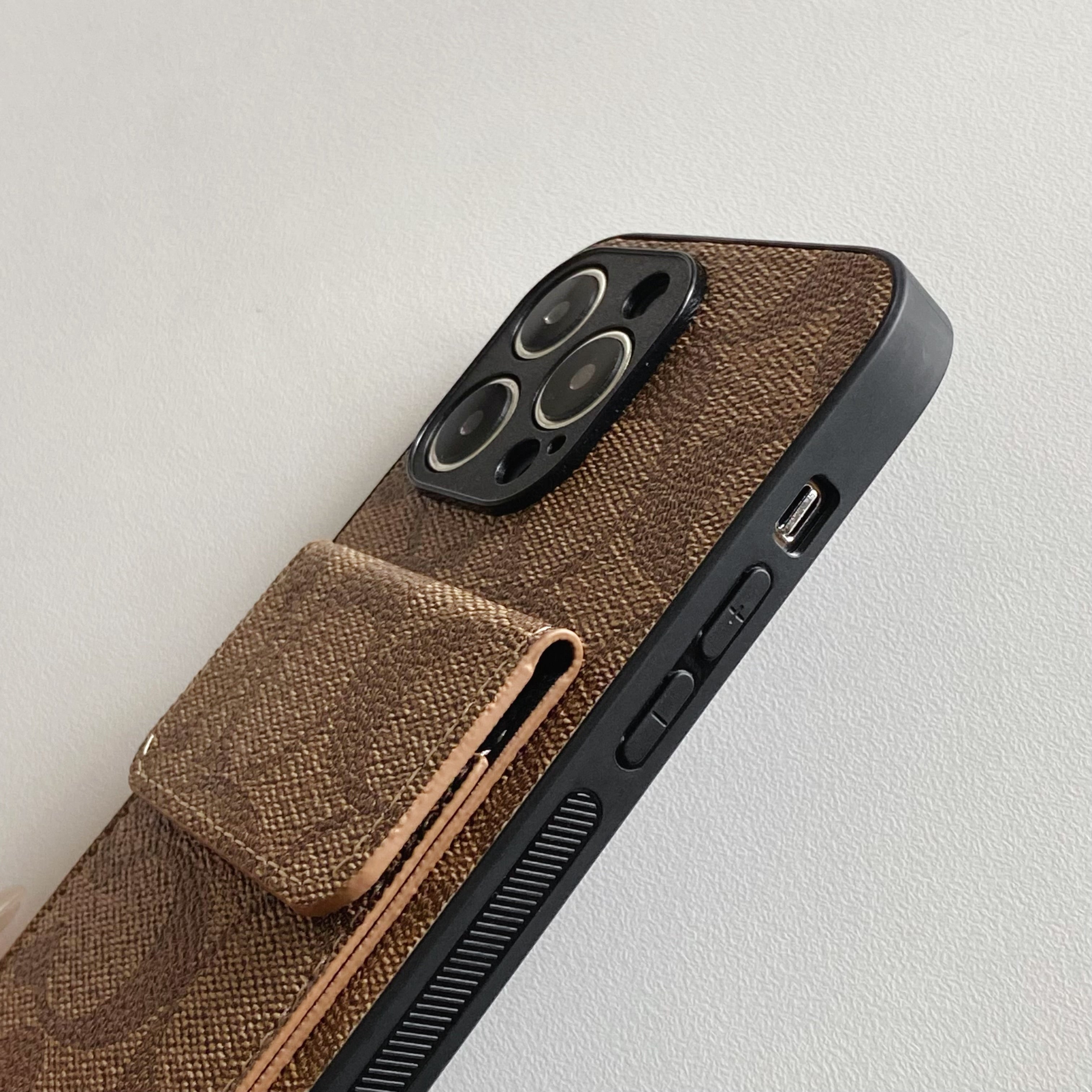 Classic iPhone Case With Wallet Light Brown-HP240513