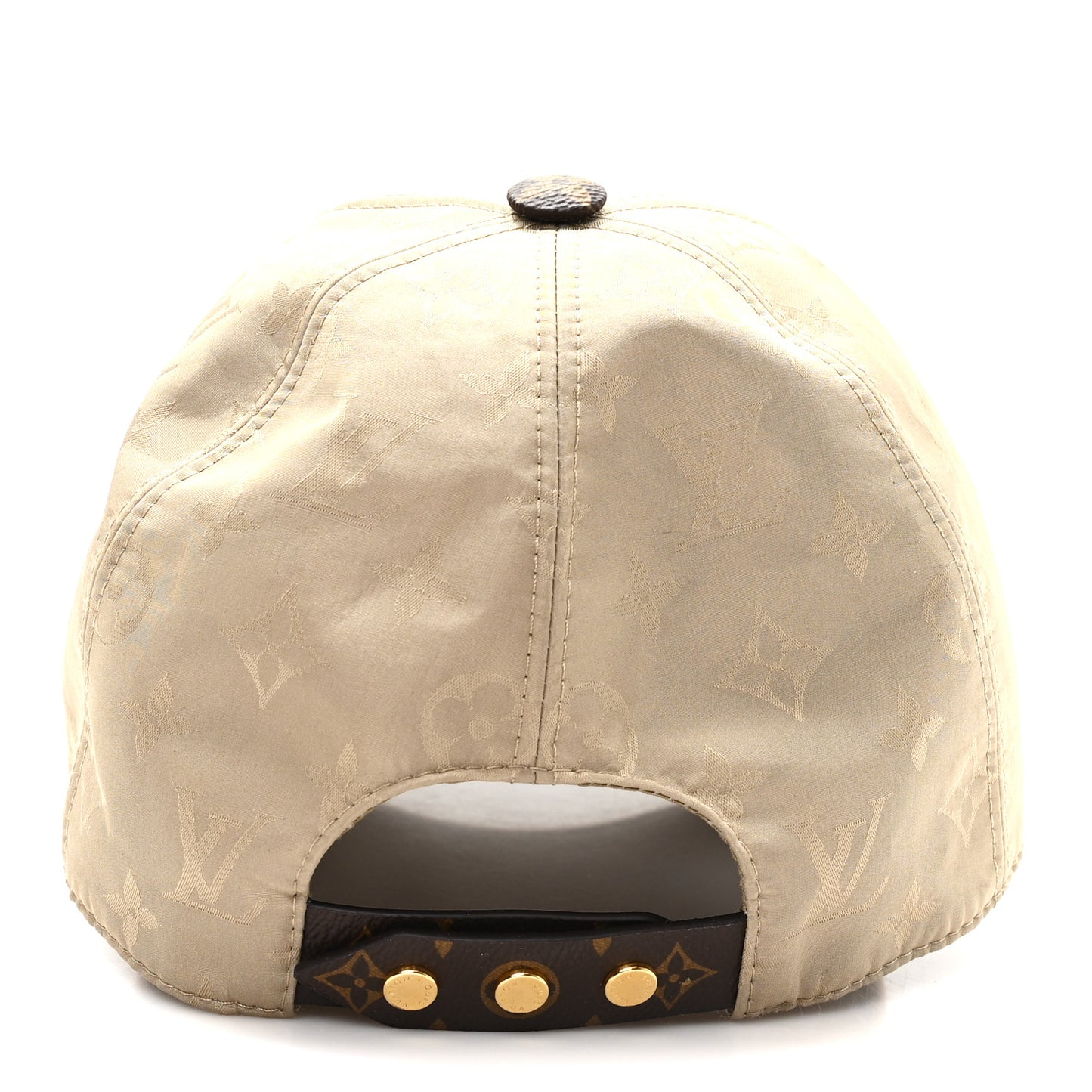 Beige baseballpet met contrasterende rand