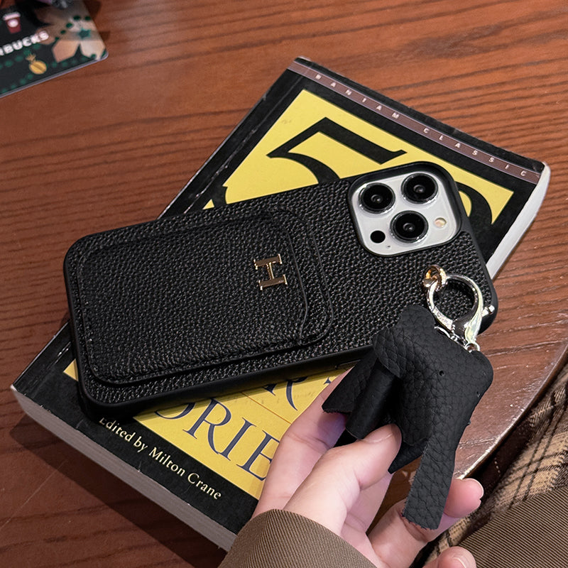 H Card Holder Læder Pendant iPhone-etui