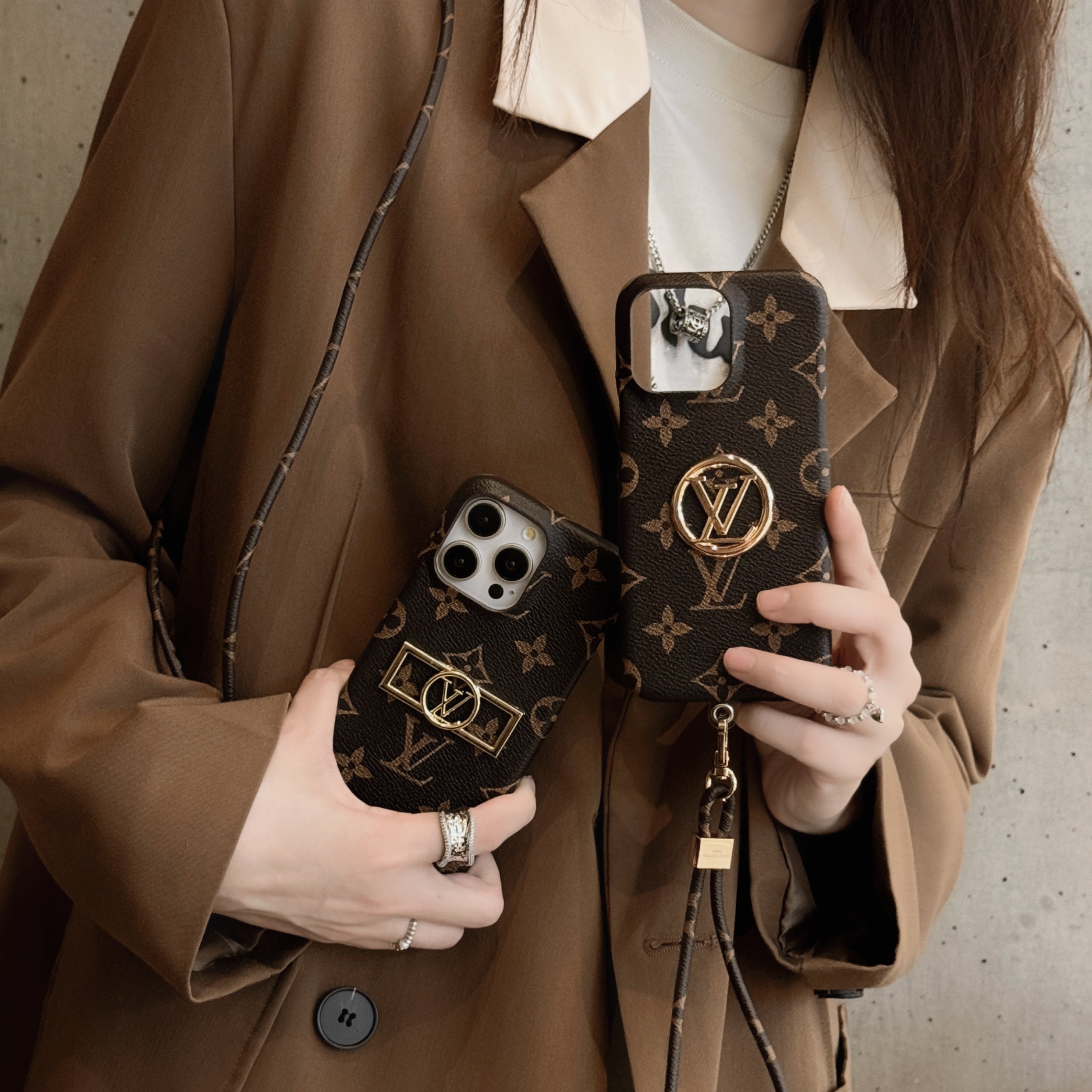 Luxury Card Holder Chain iPhone Case