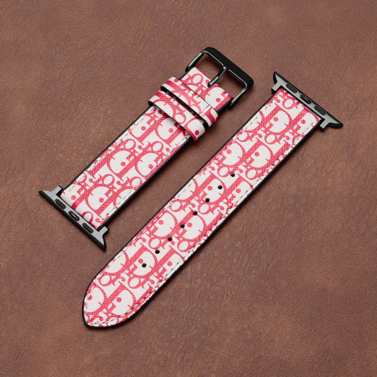 Læder Monogram Apple Watch Remme
