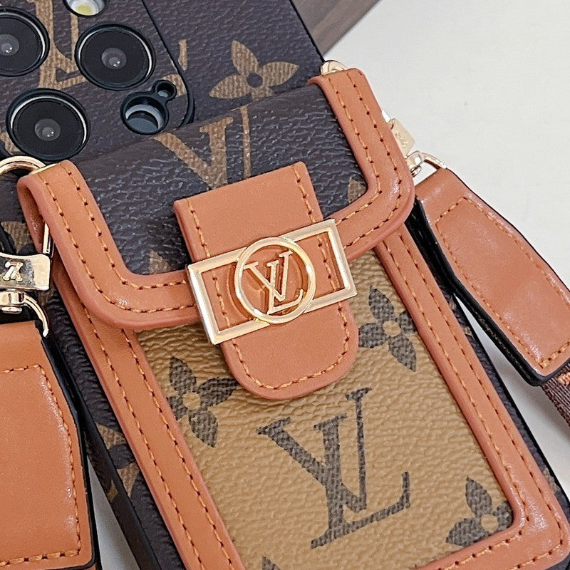 Luxury Card Holder Crossbody iPhone Case