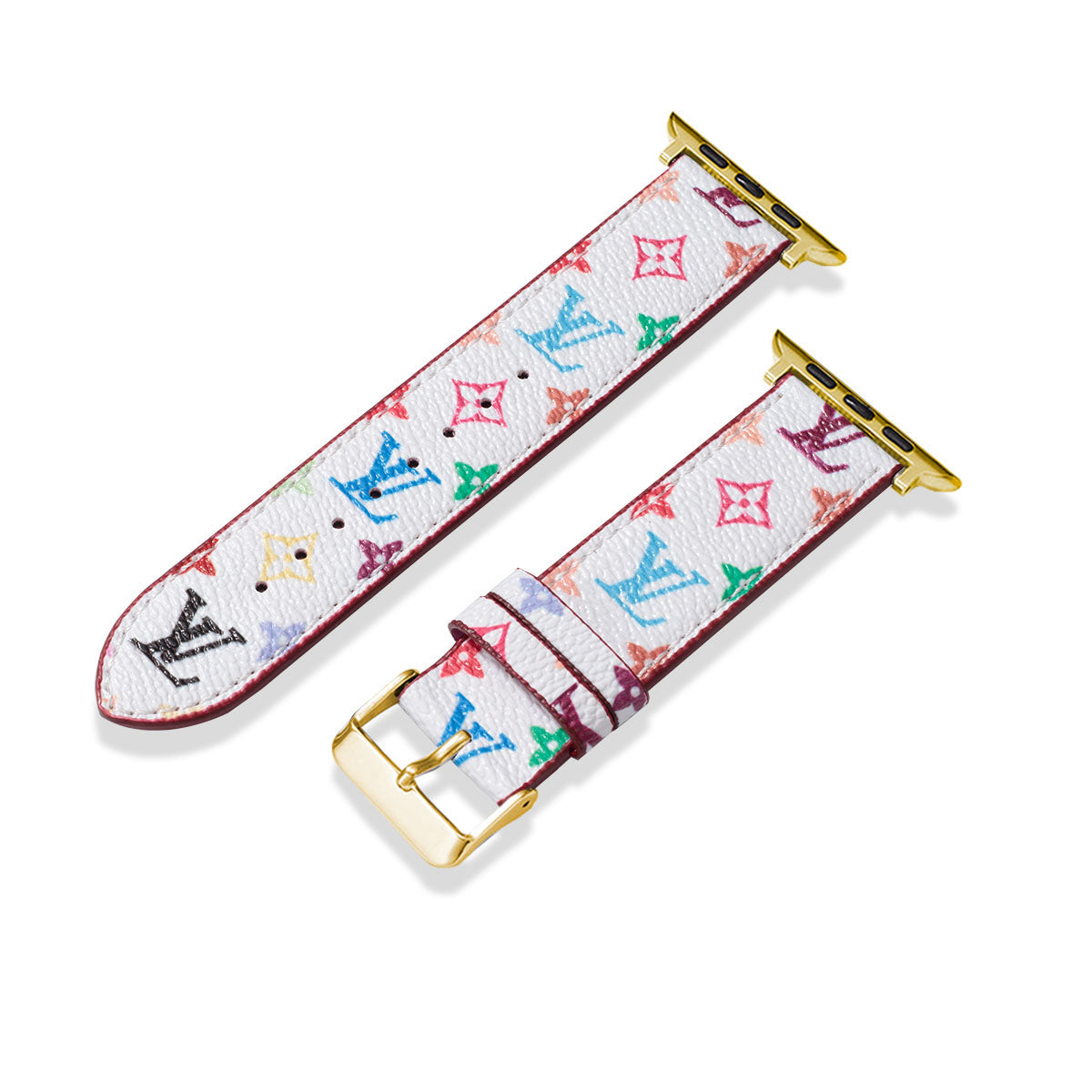 Læder Monogram Apple Watch Remme