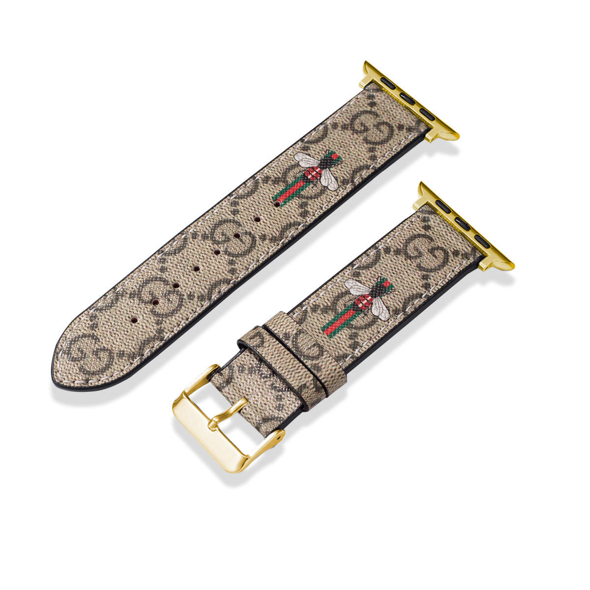 Leather Monogram Apple Watch Bands